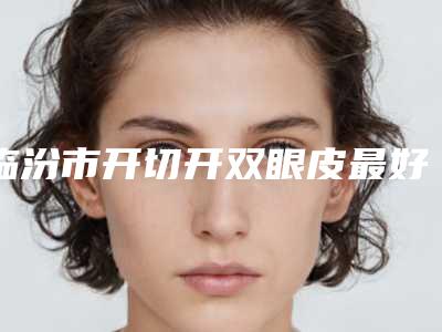 临汾市开切开双眼皮最好的整形医院(临汾美妍医疗美容门诊部潜力股专家汇聚于此)
